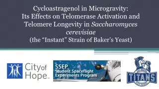 Cycloastragenol in Microgravity: