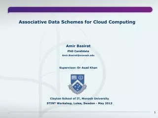 Associative Data Schemes for Cloud Computing