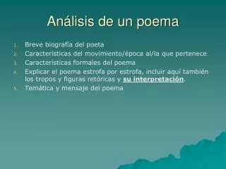 an lisis de un poema