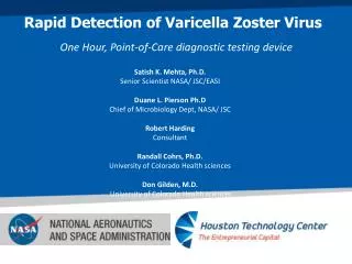 Rapid Detection of Varicella Zoster Virus