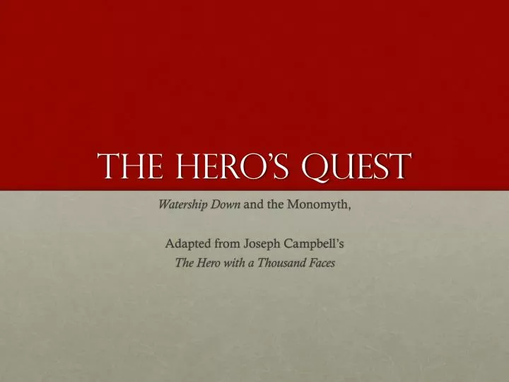 the hero s quest