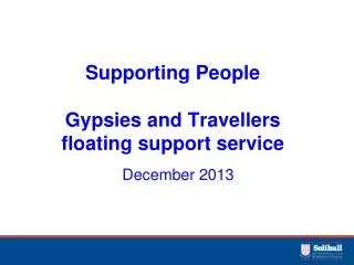 Supporting People Gypsies and Travellers floating support service