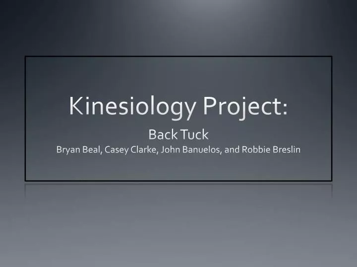 kinesiology project