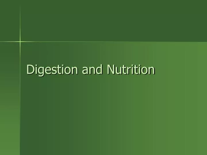 digestion and nutrition