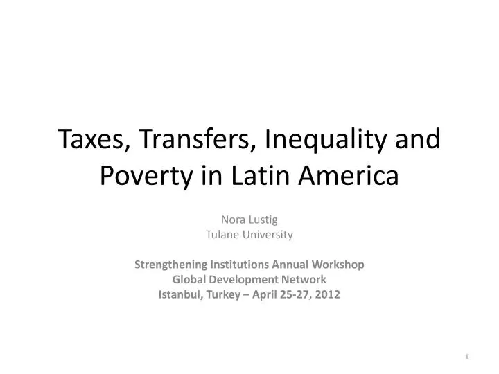 taxes transfers inequality and poverty in latin america