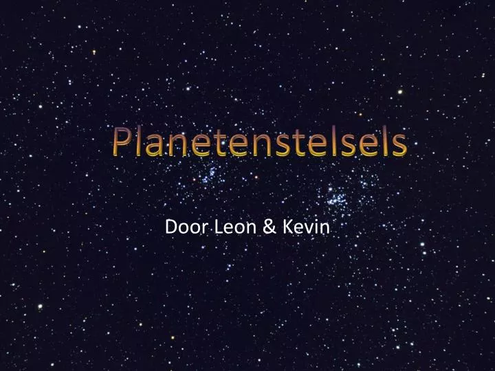 planetenstelsels