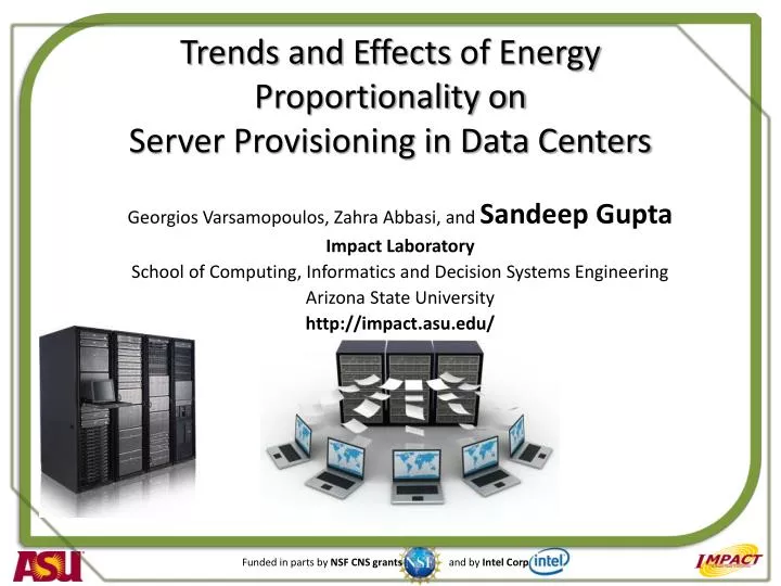 trends and effects of energy proportionality on server provisioning in data centers