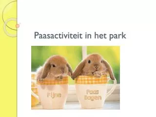 paasactiviteit in het park