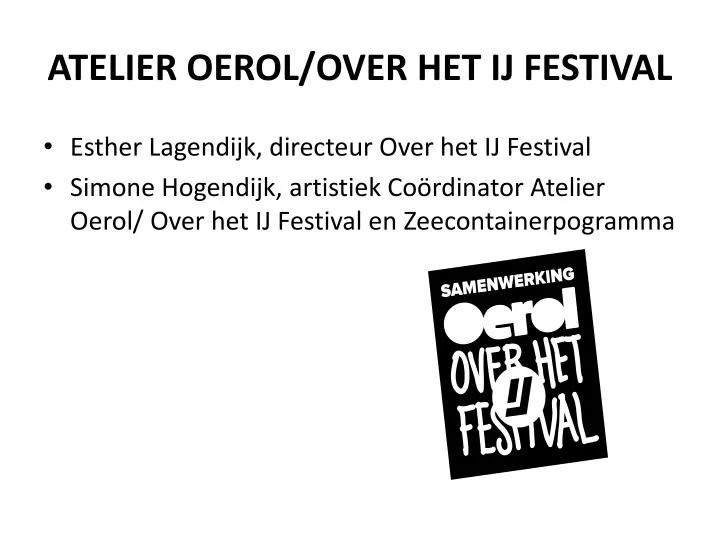 atelier oerol over het ij festival