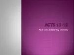 Paul's Second Missionary Journey: Key Events and Impact on Early Christianity - slide 1