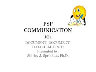 PSP COMMUNICATION 101