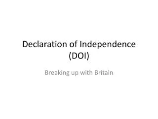 Declaration of Independence (DOI)