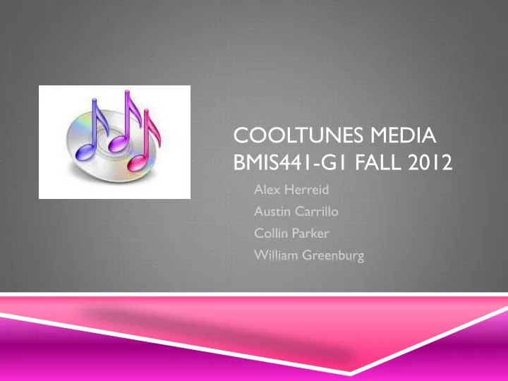 cooltunes media bmis441 g1 fall 2012