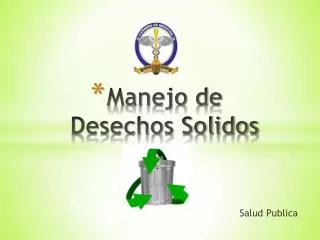 manejo de desechos solidos