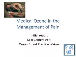 Medical Ozone in the Management of Pain