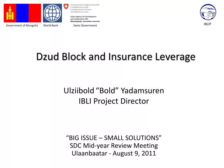 dzud block and insurance leverage