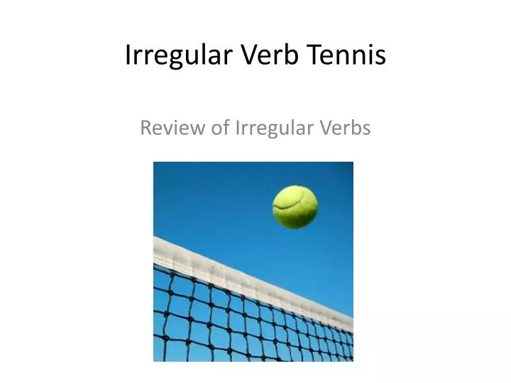 irregular verb tennis