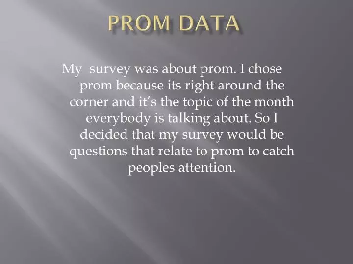 prom data