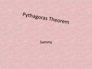 Pythagoras Theorem