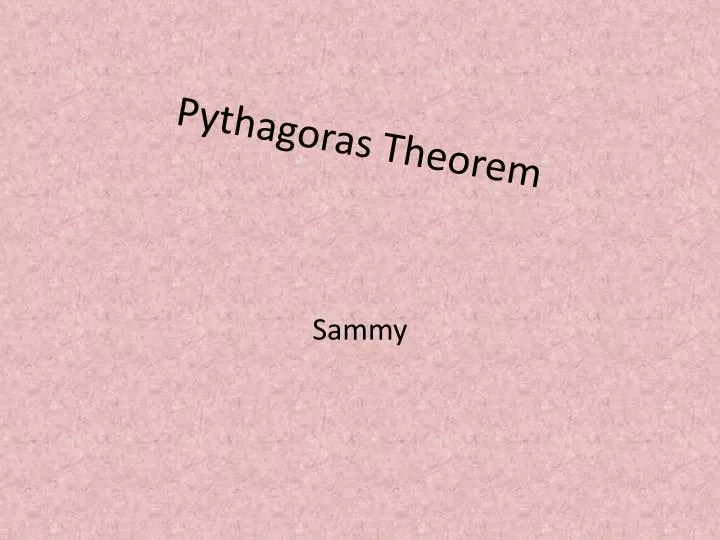 pythagoras theorem