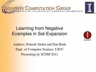 Learning from Negative Examples in Set-Expansion