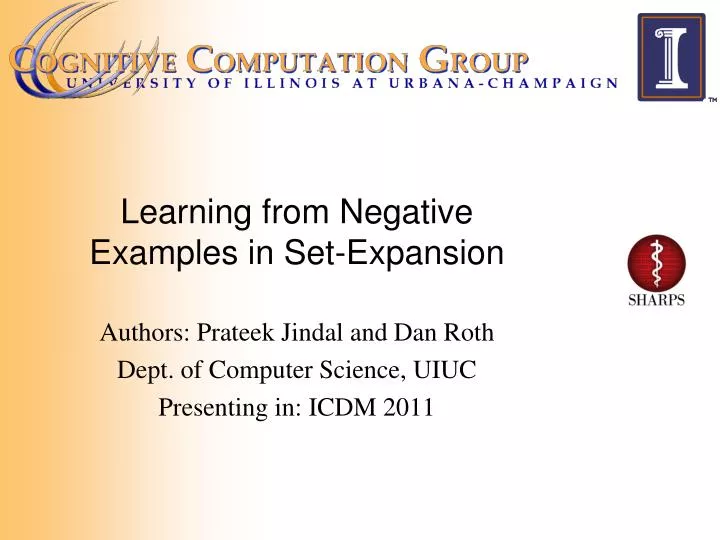 learning from negative examples in set expansion