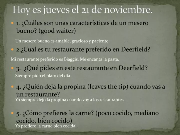 hoy es juev es el 21 de noviembre