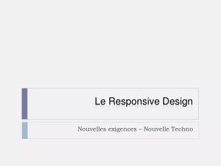 Le Responsive Design