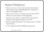 Heparin Resistance