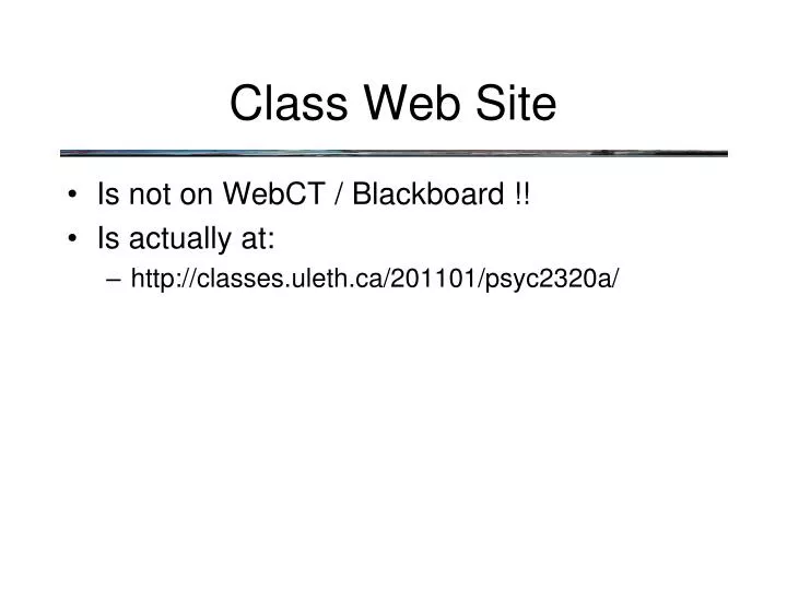 class web site