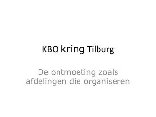 KBO kring Tilburg