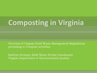 Composting in Virginia