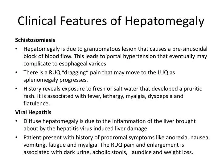 PPT - Clinical Features of Hepatomegaly PowerPoint Presentation, free ...