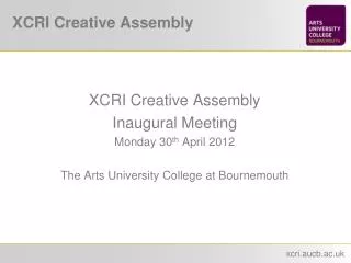 XCRI Creative Assembly
