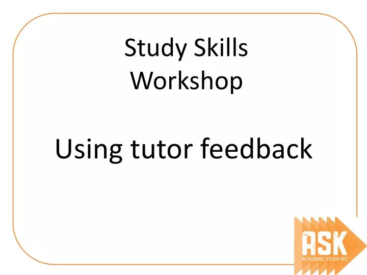 using tutor feedback