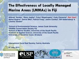 The Effectiveness of Locally Managed Marine Areas (LMMAs) in Fiji