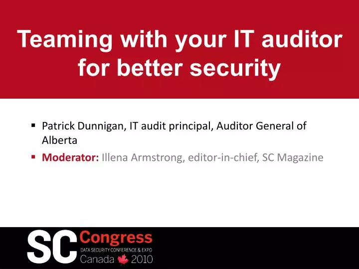 teaming with your it auditor for better security