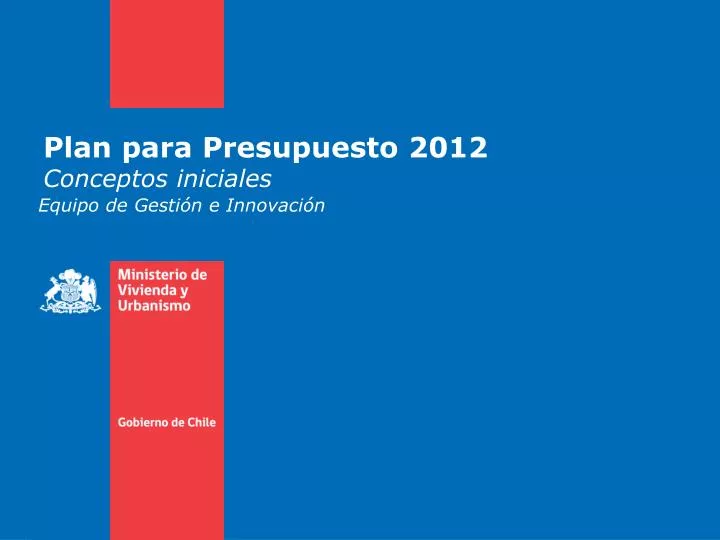 plan para presupuesto 2012 conceptos iniciales