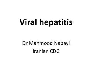 viral hepatitis