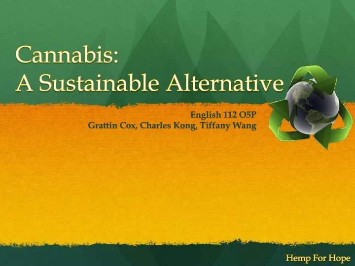 cannabis a sustainable alternative
