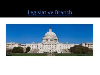 legislative branch