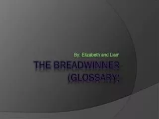 The Breadwinner (Glossary)