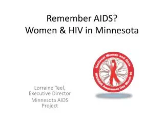 Remember AIDS? Women &amp; HIV in Minnesota