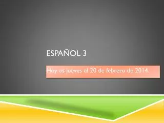 espa ol 3