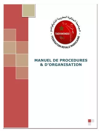 MANUEL DE PROCEDURES &amp; D’ORGANISATION