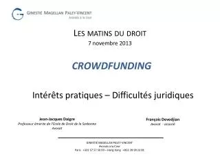 crowdfunding int r ts pratiques difficult s juridiques