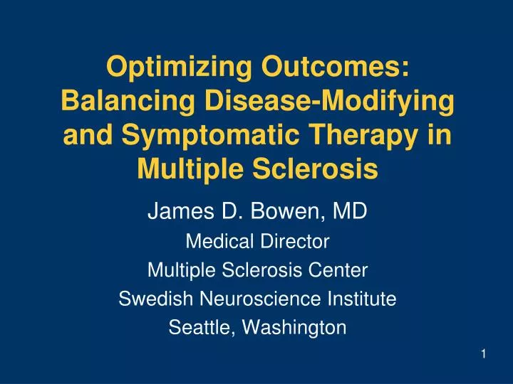 optimizing outcomes balancing disease modifying and symptomatic therapy in multiple sclerosis
