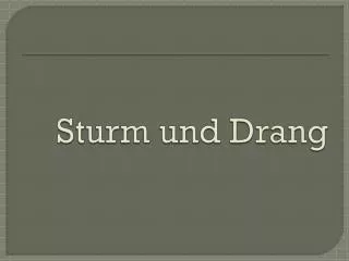 sturm und drang