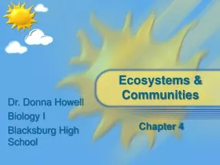 Ecosystems &amp; Communities