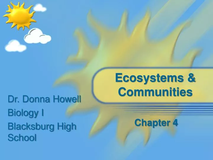 ecosystems communities